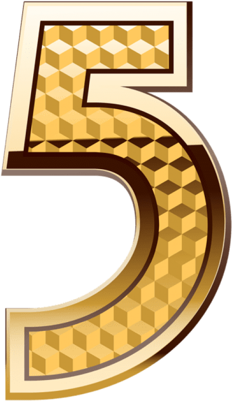 Download Gold Number Five Clipart Png Photo - Download Gold Number Five Clipart Png Photo (480x830)