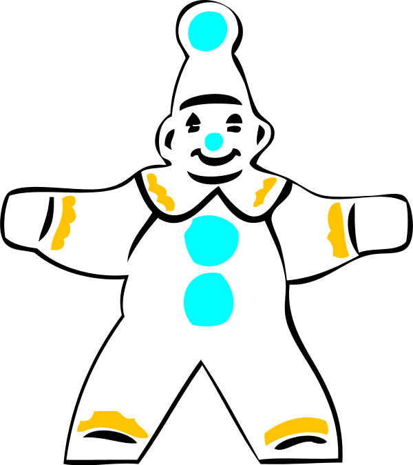 Simple Clown Figure Vector Clip Art - Simple Clown Figure Vector Clip Art (600x674)