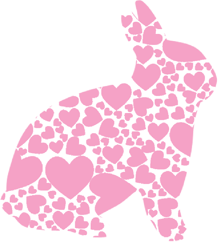 Silhouette, Heart, Pink, Spring, Bunny, Holiday, Easter - Silhouette, Heart, Pink, Spring, Bunny, Holiday, Easter (800x823)