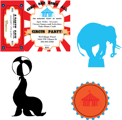 Circus Birthday Party Theme - Circus Birthday Party Theme (432x432)