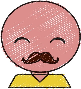Bald Man With Mustache Icon - Bald Man With Mustache Icon (550x550)