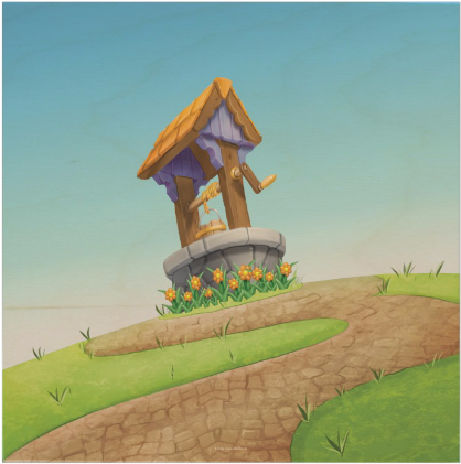 Wishing Well Wood Art - Wishing Well Wood Art (631x631)