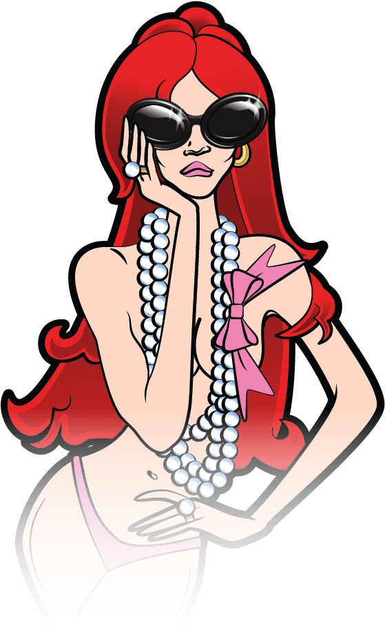 Lady Illustration In Hi Fashion Swimwear Red - Lady Illustration In Hi Fashion Swimwear Red (600x1022)