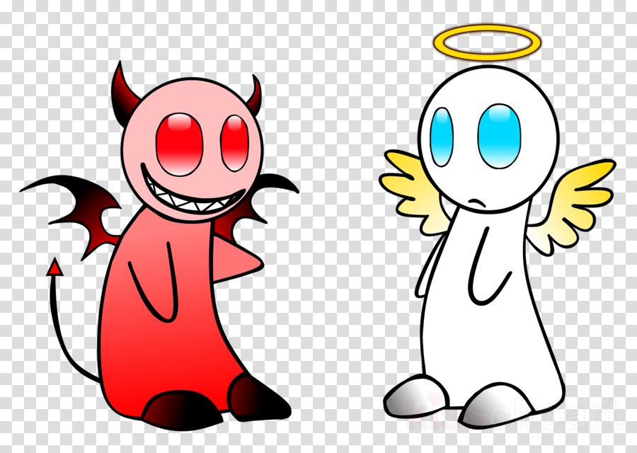 Angel Devil Png Clipart Devil Angel Clip Art - Angel Devil Png Clipart Devil Angel Clip Art (900x640)