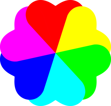 Coloring Book Computer Icons Rainbow Heart - Coloring Book Computer Icons Rainbow Heart (355x340)
