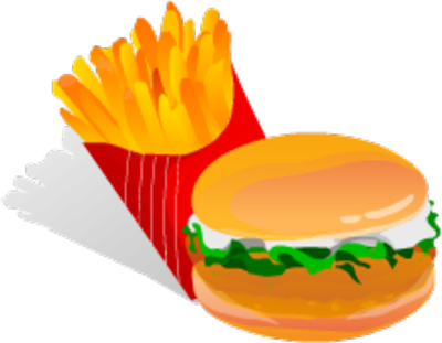 Hamburguesas Y Papas Fritas Animado Clipart Hamburger - Hamburguesas Y Papas Fritas Animado Clipart Hamburger (400x311)