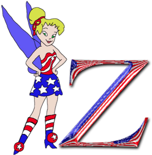 Tinkerbell, Tinker Bell, Usa, American Flag, Free Alphabet, - Tinkerbell, Tinker Bell, Usa, American Flag, Free Alphabet, (540x380)