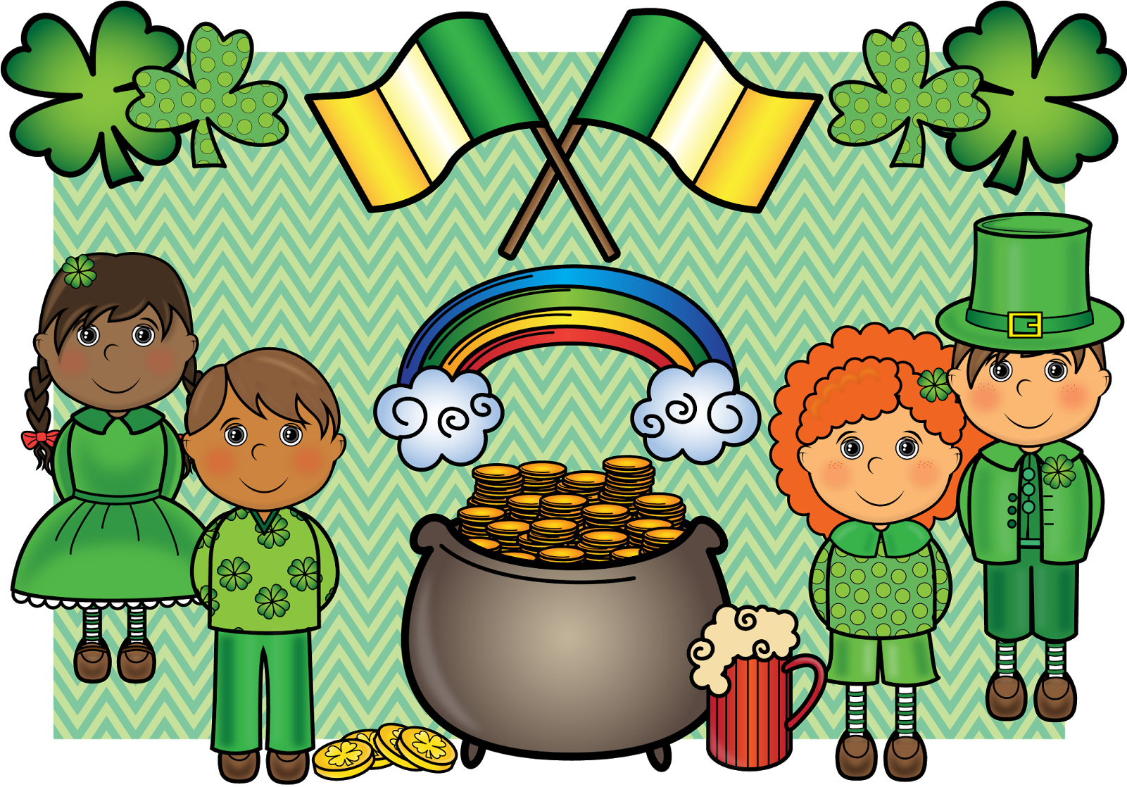 Patrick's Day Clipart Contains 33 High Quality 300dpi - Patrick's Day Clipart Contains 33 High Quality 300dpi (1601x1118)