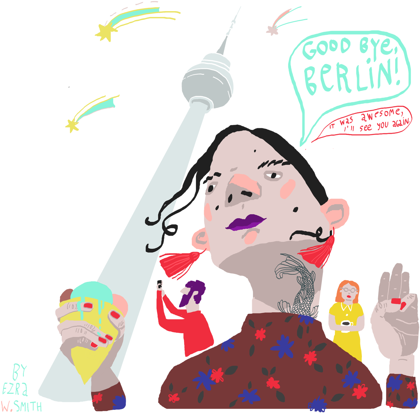 Berlin Day Drawings By - Berlin Day Drawings By (1470x1730)