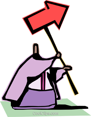 Man Holding Direction Sign Royalty Free Vector Clip - Man Holding Direction Sign Royalty Free Vector Clip (376x480)