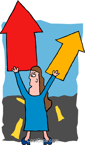 Business Woman With Direction Arrows Royalty Free Vector - Business Woman With Direction Arrows Royalty Free Vector (281x480)