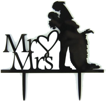 Newlyweds Wedding Cake Topper - Newlyweds Wedding Cake Topper (350x350)