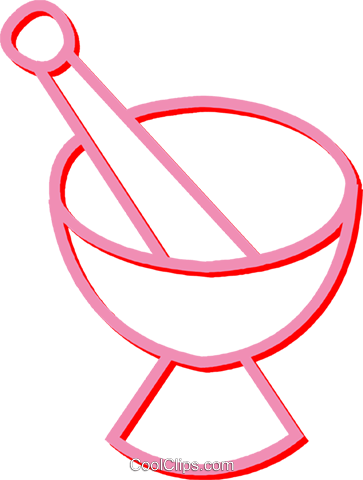 Mortar And Pestle Royalty Free Vector Clip Art Illustration - Mortar And Pestle Royalty Free Vector Clip Art Illustration (363x480)