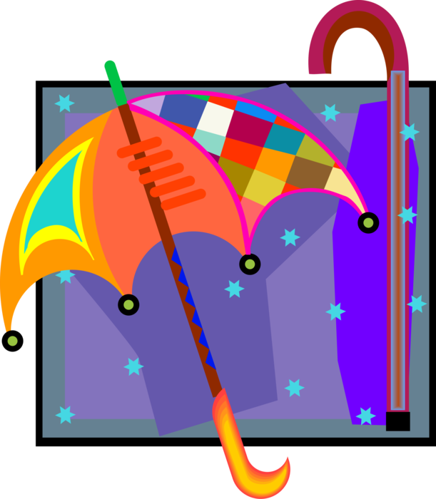Vector Illustration Of Umbrella Or Parasol Rain Protection - Vector Illustration Of Umbrella Or Parasol Rain Protection (611x700)