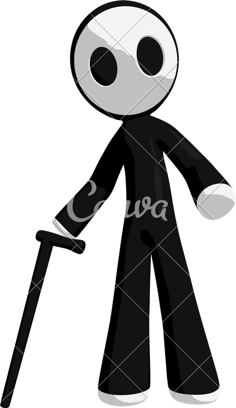 Character Mascot Walking With Cane - Character Mascot Walking With Cane (463x800)