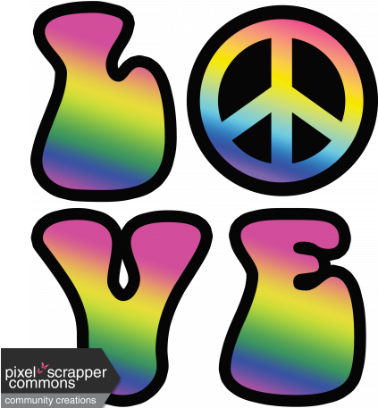 Retro 60s Groovy Love And Peace - Retro 60s Groovy Love And Peace (456x456)