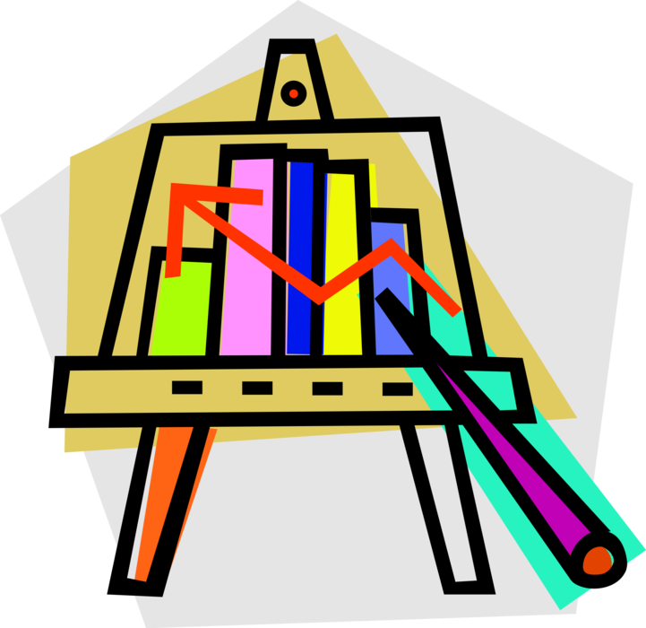 Vector Illustration Of Boardroom Flip Chart Presentation - Vector Illustration Of Boardroom Flip Chart Presentation (721x700)
