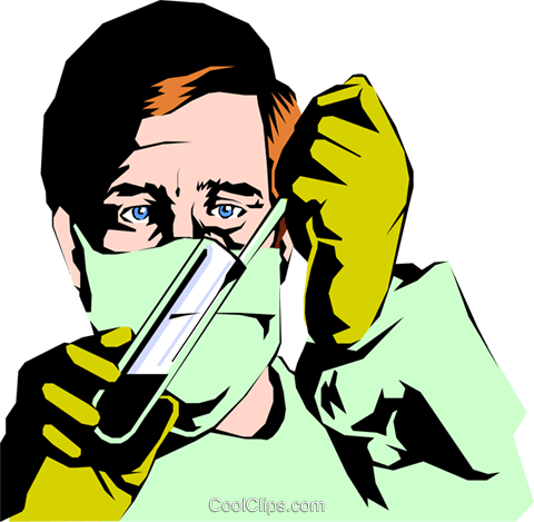 Lab Technician Royalty Free Vector Clip Art Illustration - Lab Technician Royalty Free Vector Clip Art Illustration (480x469)