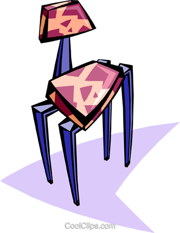 50's Style Chair Royalty Free Vector Clip Art Illustration - 50's Style Chair Royalty Free Vector Clip Art Illustration (371x480)
