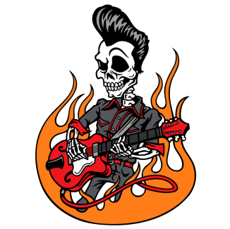 50's Rocker Temporary Tattoo - 50's Rocker Temporary Tattoo (350x350)