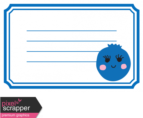 Cute Fruits Print Tag Blueberry - Cute Fruits Print Tag Blueberry (456x456)