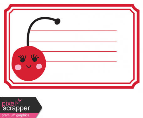 Cute Fruits Print Tag Cherry - Cute Fruits Print Tag Cherry (456x456)