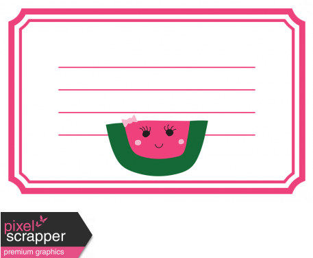 Cute Fruits Print Tag Watermelon - Cute Fruits Print Tag Watermelon (456x456)
