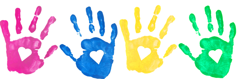 Handprint Border Clip Art - Handprint Border Clip Art (805x270)