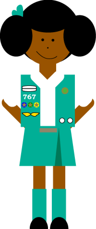 Girl Scout Clip Art - Girl Scout Clip Art (400x954)
