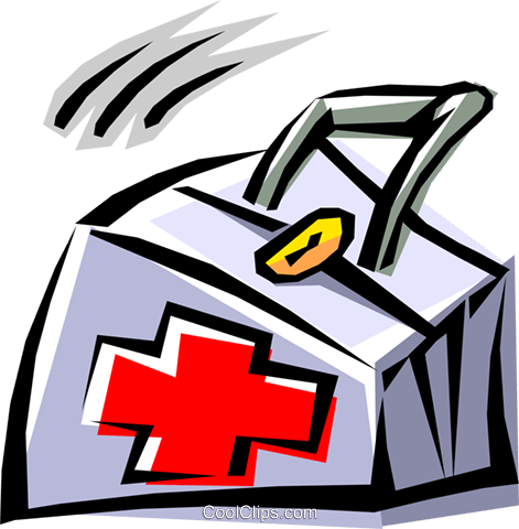 Cool First Aid Bag Royalty Free Vector Clip Art Illustration - Cool First Aid Bag Royalty Free Vector Clip Art Illustration (471x480)