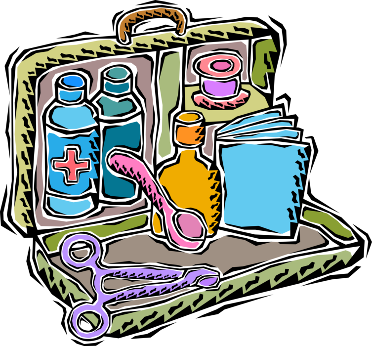 Vector Illustration Of First Aid Kit Portable Medical - Vector Illustration Of First Aid Kit Portable Medical (753x700)