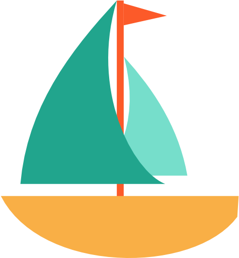 Sailing Vector Sailboat - Sailing Vector Sailboat (512x512)