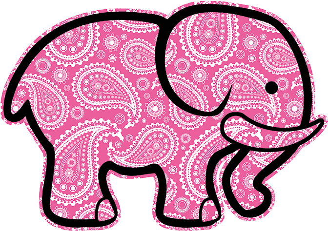 Pink Paisley Elephant The Wild Side - Pink Paisley Elephant The Wild Side (675x675)