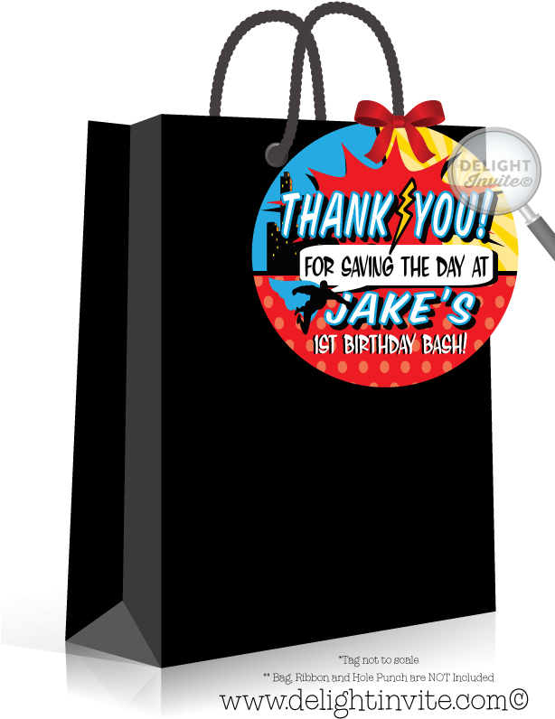 Superhero Comic Book Party Favor Tags - Superhero Comic Book Party Favor Tags (613x822)