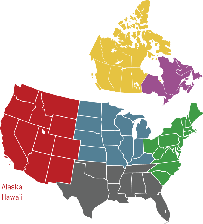 Apv Industrial North America Map - Apv Industrial North America Map (675x743)