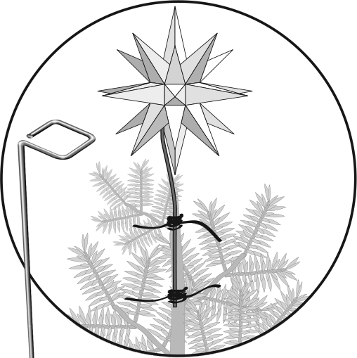 Mounting A Paper Star As A Christmas Tree Topper - Mounting A Paper Star As A Christmas Tree Topper (508x509)