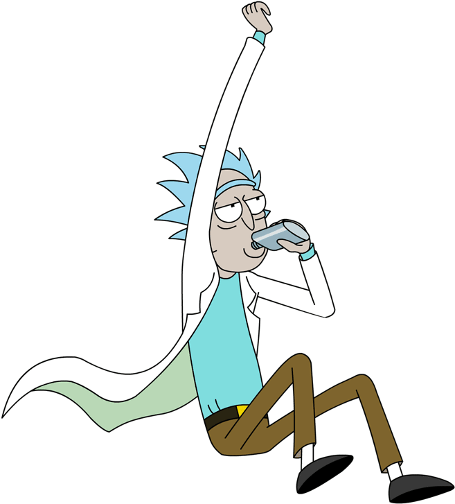 Rick Jumping And Drinking Alcohol - Rick Jumping And Drinking Alcohol (1200x791)