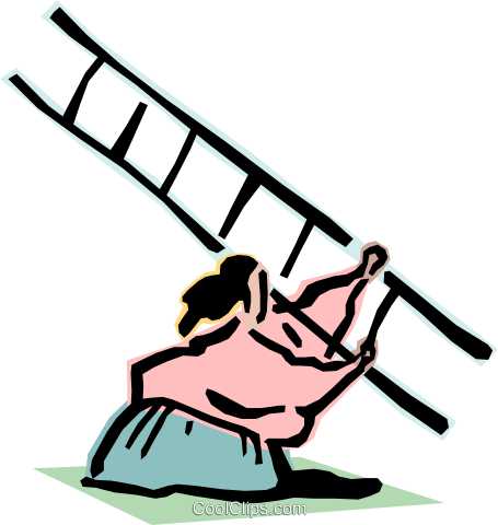 Climbing The Ladder Of Success Royalty Free Vector - Climbing The Ladder Of Success Royalty Free Vector (455x480)
