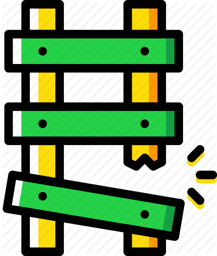 Ladder Clipart Broken Ladder - Ladder Clipart Broken Ladder (435x512)