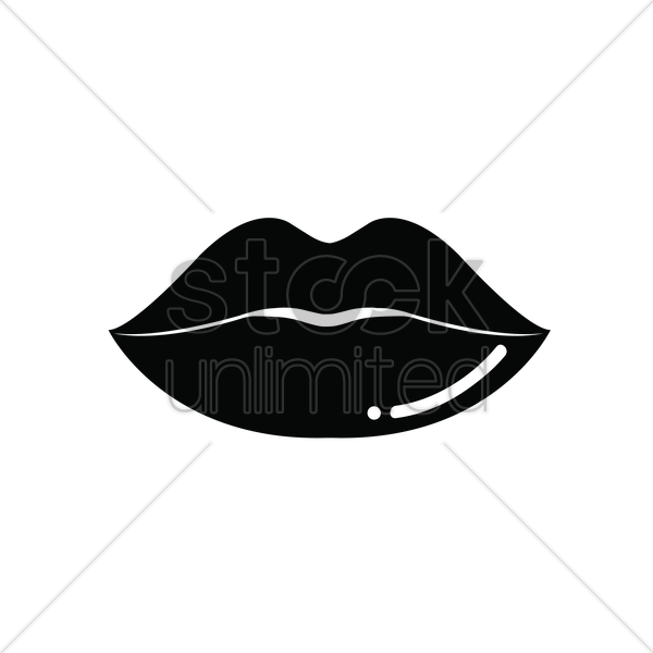 Black And White Lips Vector Png Clipart Clip Art - Black And White Lips Vector Png Clipart Clip Art (600x600)