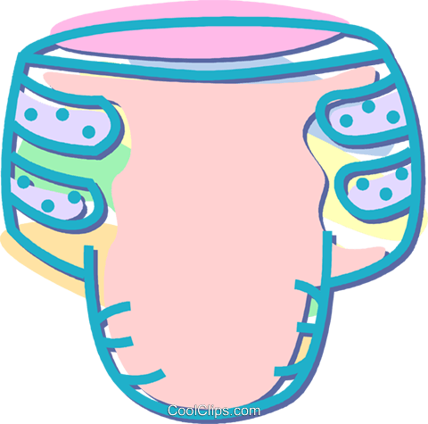 Diaper Royalty Free Vector Clip Art Illustration - Diaper Royalty Free Vector Clip Art Illustration (480x475)