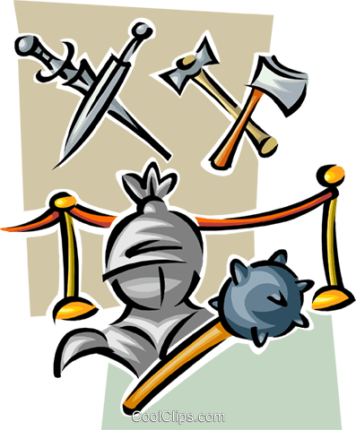 Historic Weapons Royalty Free Vector Clip Art Illustration - Historic Weapons Royalty Free Vector Clip Art Illustration (397x480)