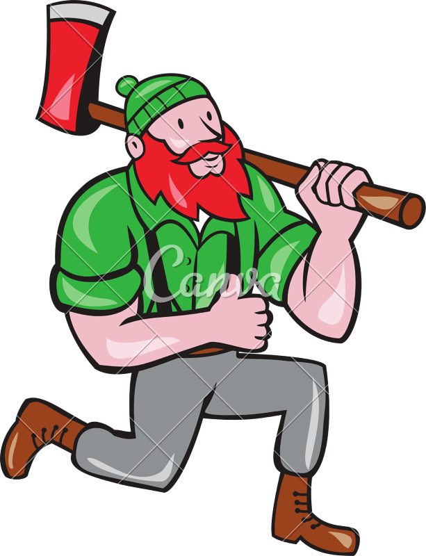 Paul Bunyan Axe Kneeling - Paul Bunyan Axe Kneeling (613x800)
