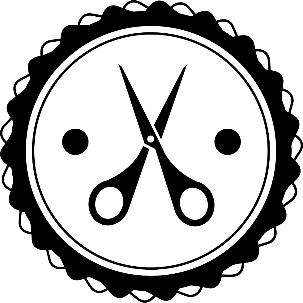 Scissors In A Hair Salon Badge Comments - Scissors In A Hair Salon Badge Comments (980x982)