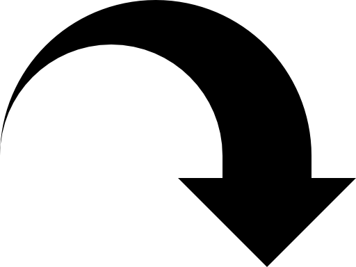 Curved Arrow Point To Down Free Icon - Curved Arrow Point To Down Free Icon (512x384)