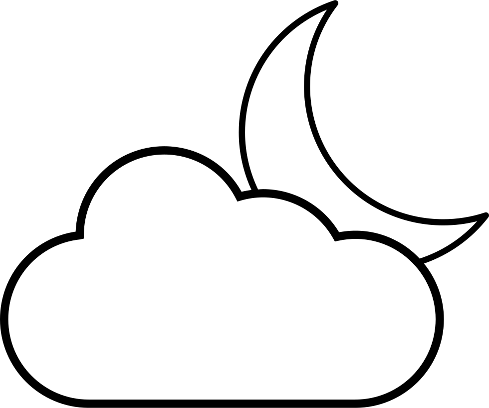Crescent Moon Behind A Cloud Svg Png Icon Free Download - Crescent Moon Behind A Cloud Svg Png Icon Free Download (980x818)