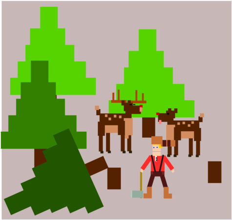 Computer Icons Christmas Tree Lumberjack Cartoon - Computer Icons Christmas Tree Lumberjack Cartoon (530x750)