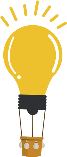 Lightbulb Hot Air Balloon Icon - Lightbulb Hot Air Balloon Icon (550x550)