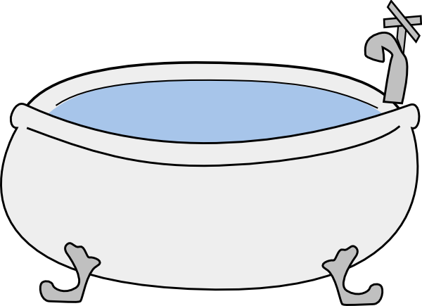 Bathtub - Bath Clipart No Background (600x435)