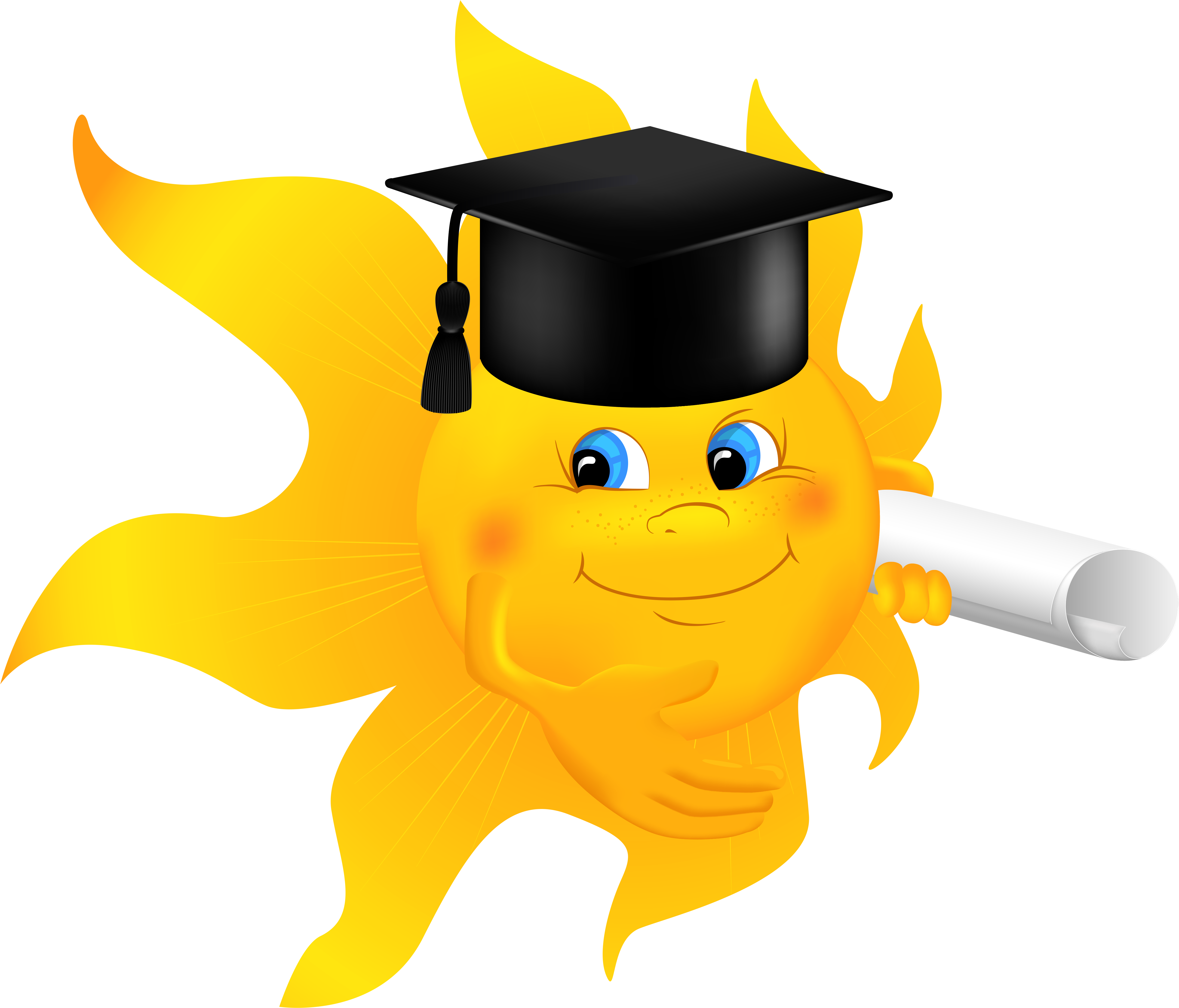 Diploma Clip Art - Sun School Clipart (5228x4545)